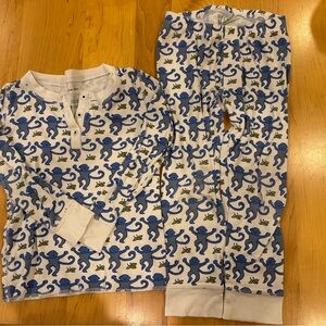 Roberta roller rabbit - Blue Monkey Print Kids Pajamas - size 4t